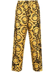 Versace bas de pyjama Barocco en soie - Jaune