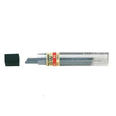 12 Potloodstiften Pentel H 0,5 mm zwart