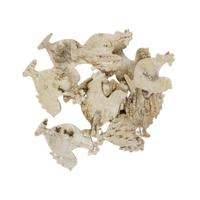 Overige Merken Kip figuurtjes van natuurlijk schors 8 cm 24 stuks