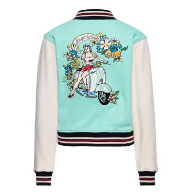 Queen Kerosin Vintage Love College Jacket Mint-XS