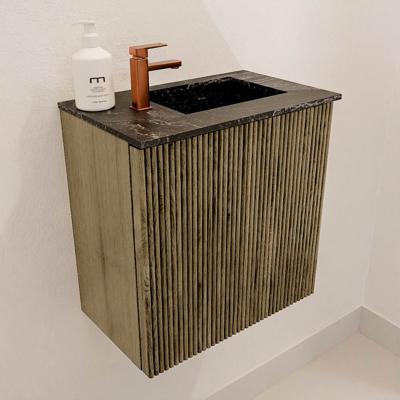 Toiletmeubel Mondiaz Joya Dlux | 40 cm | Meubelkleur Dusk | Faye wastafel Lava Wasbak Rechts | 1 kraangat