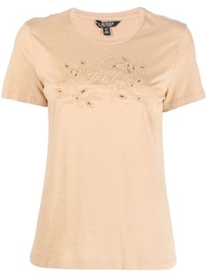 Lauren Ralph Lauren t-shirt Katlin à broderies - Marron