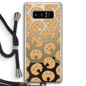 Croissant: Samsung Galaxy Note 8 Transparant Hoesje met koord