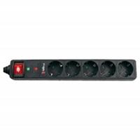 Stopcontactenstrip 5 Tomas met Interruptor Riello THUNDER 5002 Zwart