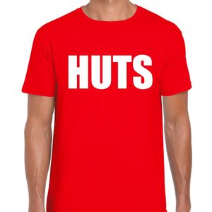 HUTS heren T-shirt rood