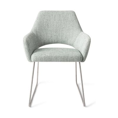 Jesper Home Yanai eetkamerstoel Soft Sage slide steel