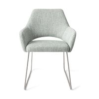 Jesper Home Yanai eetkamerstoel Soft Sage slide steel