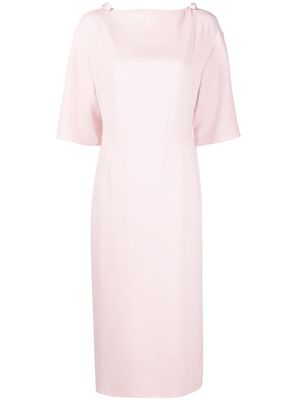 Valentino Garavani robe mi-longue à détails de nœuds - Rose
