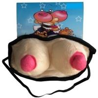 Fun slaapmasker met borsten - mannen cadeau - vrijgezellenfeest - tieten masker - pluche