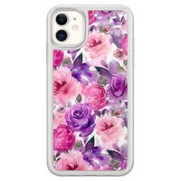 iPhone 11 hybride hoesje - Rosy blooms