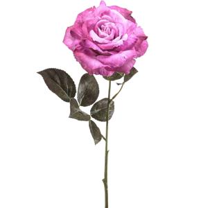 Emerald Kunstbloem roos Pascal - roze - 65 cm - decoratie bloemen   -