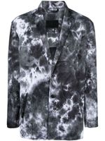 Off Duty blazer boutonné à motif tie-dye - Gris