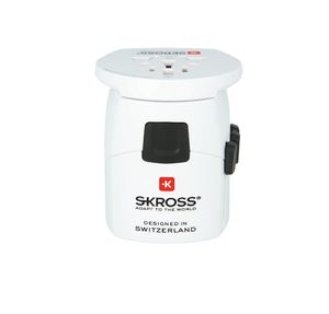 Skross PRO Light USB (2xA) - World netstekker adapter Universeel Wit