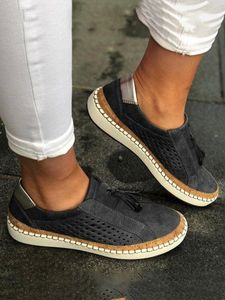 Slide Hollow-Out Round Toe Casual Women Sneakers