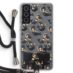 Zeemeermin: Samsung Galaxy S21 FE Transparant Hoesje met koord