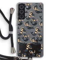 Zeemeermin: Samsung Galaxy S21 FE Transparant Hoesje met koord
