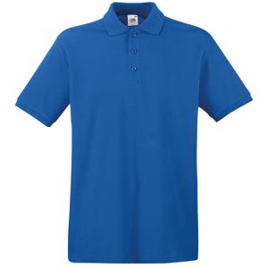 Fruit of the Loom poloshirt premium - blauw - heren - katoen - 180 grams