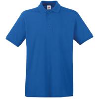 Fruit of the Loom poloshirt premium - blauw - heren - katoen - 180 grams