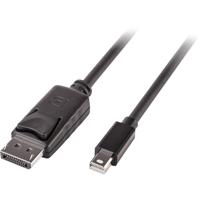 LINDY 41646 DisplayPort-kabel Mini-displayport / DisplayPort Adapterkabel Mini DisplayPort-stekker, DisplayPort-stekker 2.00 m Zwart