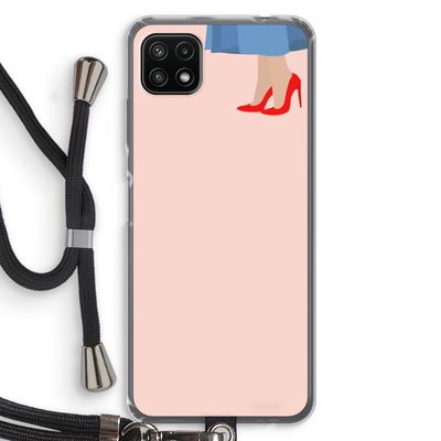 High heels: Samsung Galaxy A22 5G Transparant Hoesje met koord