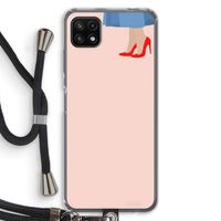 High heels: Samsung Galaxy A22 5G Transparant Hoesje met koord
