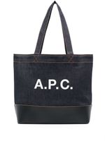 A.P.C. sac cabas Axel en jean - Bleu - thumbnail