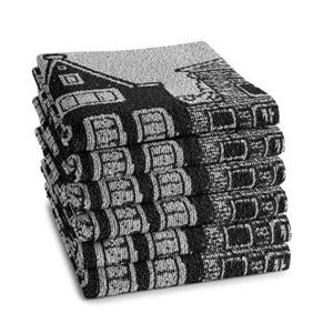 DDDDD keukendoek Canal - 50x55 cm - Black - 6 stuks