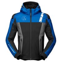 SPIDI Hoodie Warrior, Motorhoodie heren, Zwart-Blauw-Grijs