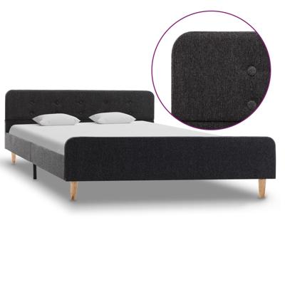Bedframe jute donkergrijs 140x200 cm
