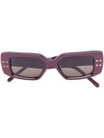 Valentino Eyewear lunettes de soleil Rockstud à monture rectangulaire - Rouge