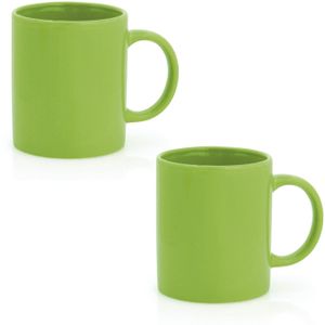 4x Drinkbekers/mokken groen 370 ml