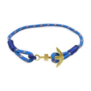 Frank 1967 7FB-0072 Armband Nautical Anker nylon blauw-rood-wit 22 cm