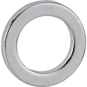 Maul Neodymium magneet (Ø x h) 12 mm x 1.5 mm Ring Zilver 10 stuk(s) 6168396