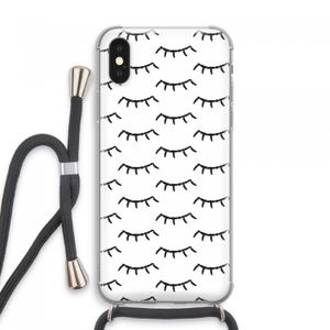 Wimpers: iPhone XS Max Transparant Hoesje met koord