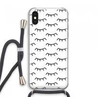 Wimpers: iPhone XS Max Transparant Hoesje met koord
