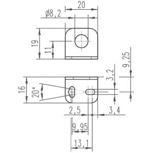 Leuze Electronic 50113550 Montagehoek BT D08M.5 1 stuk(s)