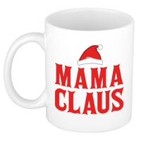 Bellatio Decorations Cadeau kerst koffiemok - Mama Claus - 300 ml - keramiek - Kerstmis