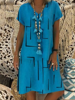 Short Sleeve Solid Casual Shift Knitting Dress Short Sleeve Solid Casual Shift Knitting Dress