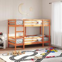 Stapelbed massief grenenhout wasbruin 75x190 cm
