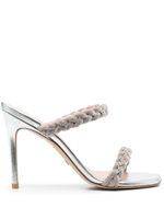 Stuart Weitzman mules Addison à ornements en cristal - Argent