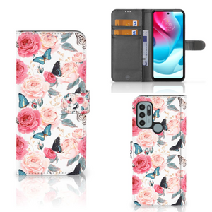 Motorola Moto G60s Hoesje Butterfly Roses