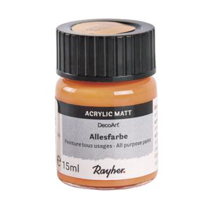 Hobby acrylverf/allesverf - potje 15 ml - knutselen - oranje - alle ondergronden