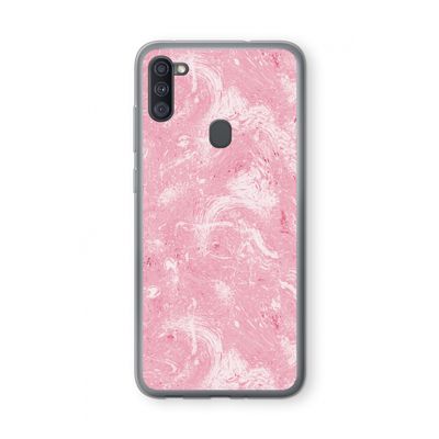 Abstract Painting Pink: Samsung Galaxy A11 Transparant Hoesje