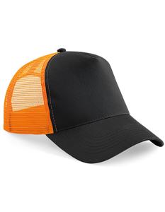 Beechfield CB640 Snapback Trucker - Black/Orange - One Size