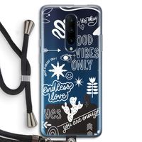 Good vibes: OnePlus 7 Pro Transparant Hoesje met koord
