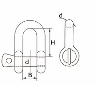 D-SLUITING 6MM VERZINKT 2ST.