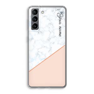 Marmer in stijl: Samsung Galaxy S21 Transparant Hoesje
