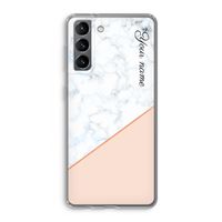 Marmer in stijl: Samsung Galaxy S21 Transparant Hoesje