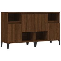 The Living Store Dressoir Classic Bruineiken - 60 x 35 x 70 cm - Bewerkt hout en metaal - thumbnail