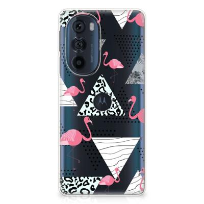 Motorola Edge 30 Pro | TPU Hoesje | Flamingo Triangle
